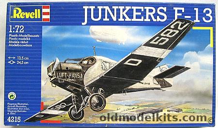 Revell 1/72 Junkers F-13 Lufthansa, 4215 plastic model kit